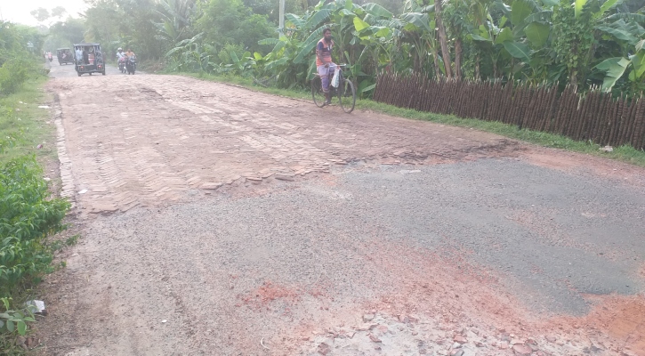 সাতক্ষীরা-শ্যামনগর সড়কের বেহাল দশা, দুর্ভোগে ১৫ লাখ মানুষ  